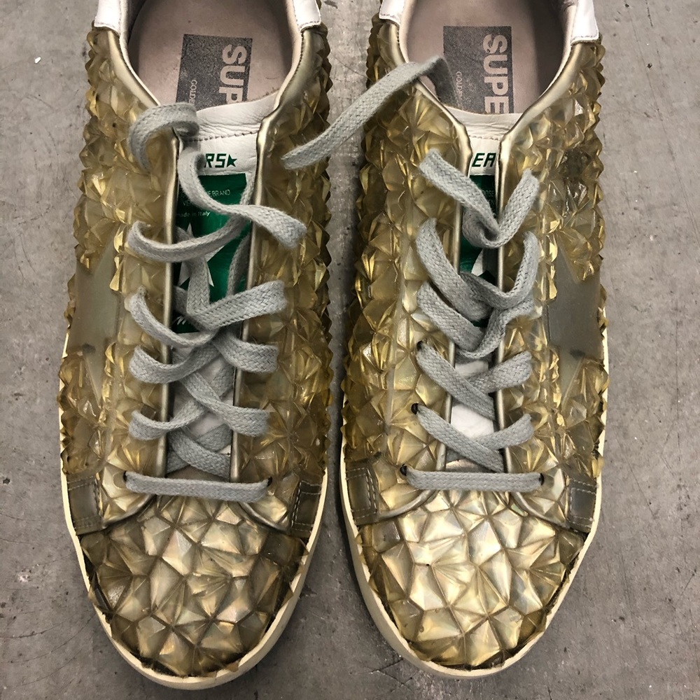 RARE Authentic Golden Goose Superstar Sneakers - 3D Studded Design - EU 38